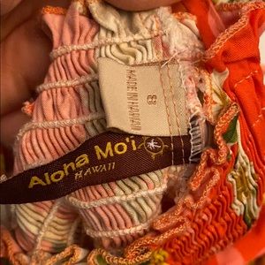 Orange Hawaiian dress Size 8